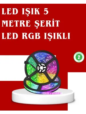 5 Metre Kumandalı Rgb Şerit Led Aydınlatma