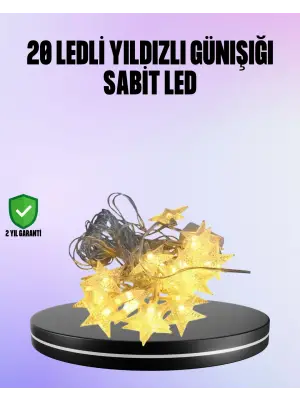 5 Metre Yıldız Şeklinde Led Şerit Işık Sabit Beyaz Aydınlatma