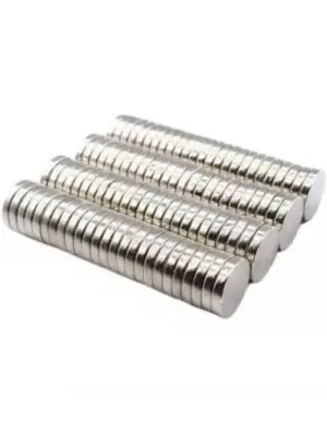 50 Adet 10x2mm Yuvarlak Neodyum Mıknatıs Güçlü Magnet Nikel Kaplamalı