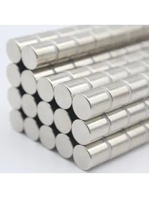 50 Adet 4x4 Mm Yuvarlak Neodyum Mıknatıs N35 Güçlü Magnet Nikel Kaplama
