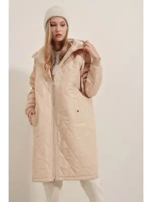 5130 Salaş Şişme Mont - Vizon