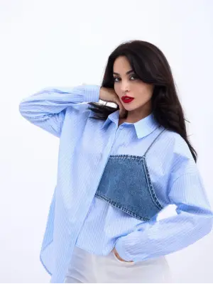 5419 GÖMLEK-SAN DİEGO ÇİZGİLİ