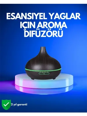 550 Ml Kapasiteli Ultrasonik Difüzör – Yağsız Nemlendirici Kullanımıyla Uyumlu