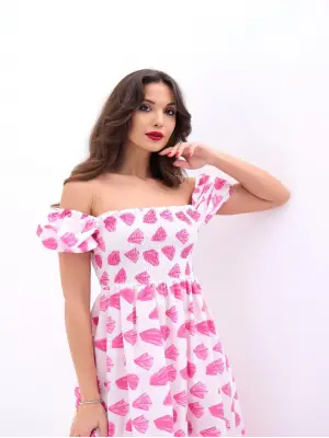 Omarı Özgün Tasarım Siyah Elbise