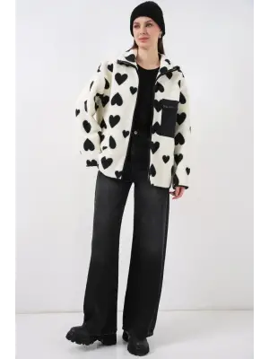 Yumuşak Peluş Ceket Mont