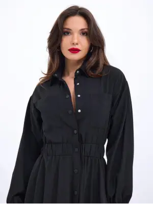 Omarı Dantelli Siyah Elbise Modası Çarpıcı Etek Ucu Detaylarıyla