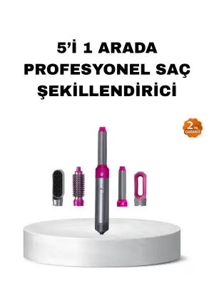 5’i 1 Arada Saç Şekillendirme Seti Negatif İyon Teknolojili Ve Hızlı Kurutmalı