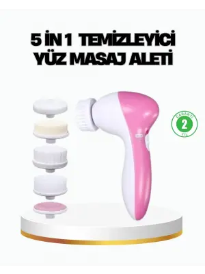 5’i 1 Arada Yüz Temizleme Cihazı – Masaj, Fırça, Peeling Ve Krem Uygulama Atlı