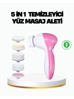 5’i 1 Arada Yüz Temizleme Cihazı – Masaj, Fırça, Peeling Ve Krem Uygulama Atlı