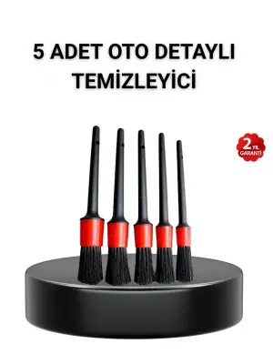 5’li Detay Temizlik Fırçası Seti Araç İç Dış Jant Motor Çok Amaçlı