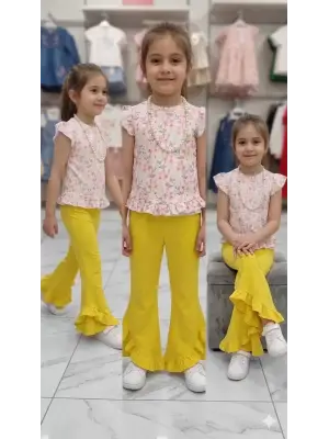 6-7-8 Yaş Kolyeli Full Likra Çocuk Takımı