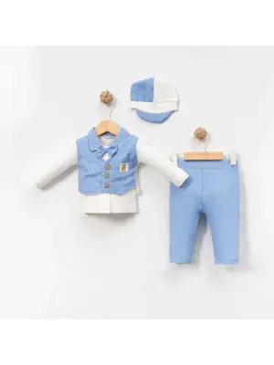 Modern Yelek Detaylı Uzun Kollu Erkek Takımı