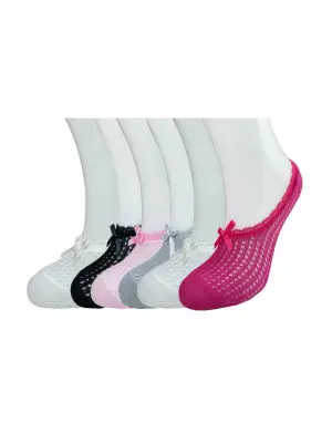 Omarı Zarif Fiyonklu Kadın Babet Çorap Seti