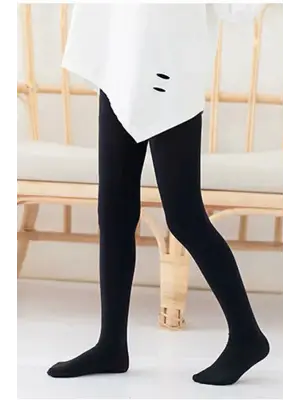 Siyah Opak Külotlu Çocuk Çorabı 6 Adet