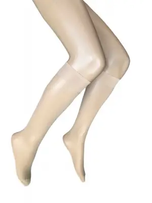 6 Adet Parlak Dizaltı Kadın Çorap 15 Denye