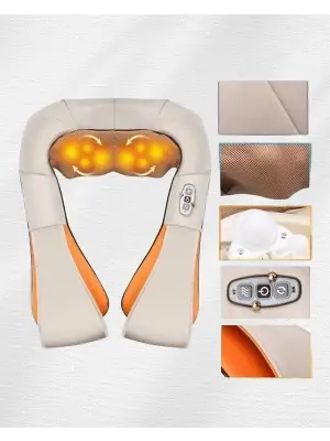 6 Başlıklı Isıtmalı Masaj Cihazı – Tüm Vücut İçin Derin Kas Masajı