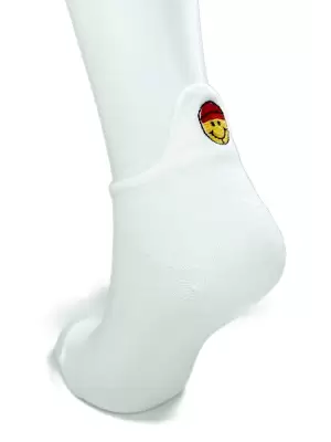 Eğlenceli Emoji Desenli Pamuklu Bilek Çorapları Seti