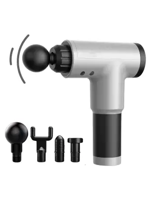 6 Farklı Seviyeli Titreşimli 4 Farklı Başlıklı Büyük Boy Masaj Tabancası