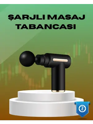 6 Kademeli Kas Masaj Tabancası 4 Başlıklı Güçlü Sessiz Sporcu Masaj Cihazı Şarjlı