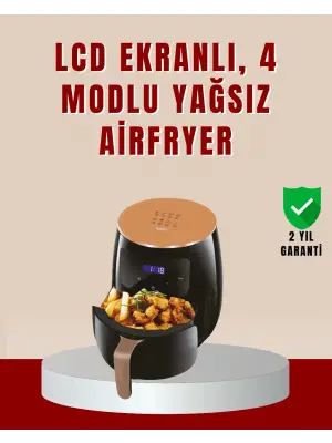 6 Litre Büyük Kapasiteli Dokunmatik Airfryer 2400w Yağsız Fritöz