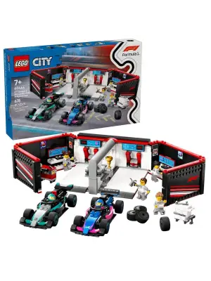 60444 Lego City F1 Garajı ve Mercedes-AMG ve Alpine Arabaları 678 parça +7 yaş