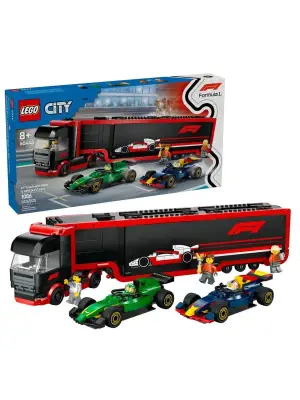60445 Lego City F1 Tırı ve RB20 ve AMR24 1086 parça +8 yaş