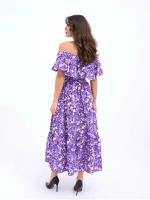 Omarı Trendsetter Siyah Şifon Elbise