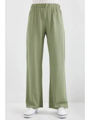 6543 Örme Pantolon - Çağla