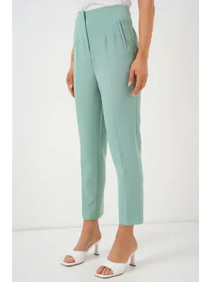 6650 Yüksek Bel Kumaş Pantolon - Mint