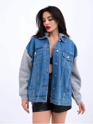 Mavi Günlük Kot Ceket