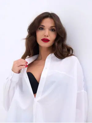 Çizgili Rahat Kesim Gömlek