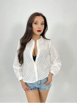 Beyaz Modern Gömlek