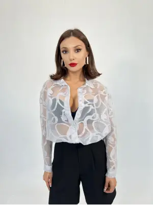 Flora Desenli Gömlek