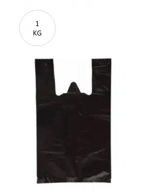 Siyah Atlet Poşet Mini Boy 20x34 cm Takriben 235 Adet 1 Kg