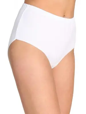 7 Adet Tutku Kadın Yüksek Bel   Kalın Lastik Külot Beyaz