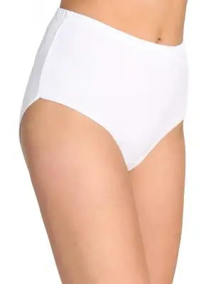 7 Adet Tutku Kadın Yüksek Bel   Kalın Lastik Külot Beyaz