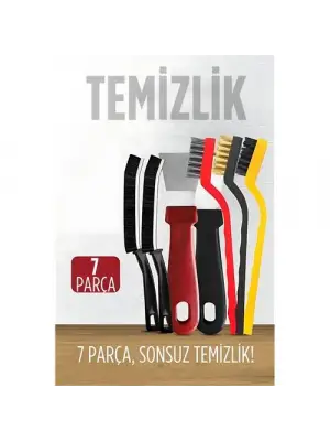 7 Parça Çok Amaçlı Temizlik Spatula ve Fırça Seti