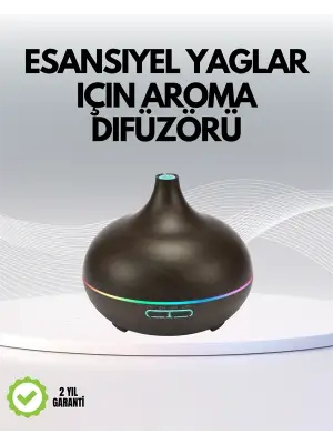 7 Renk Işıklı Ultrasonik Hava Difüzörü – Sessiz Ve Güvenli Kullanım