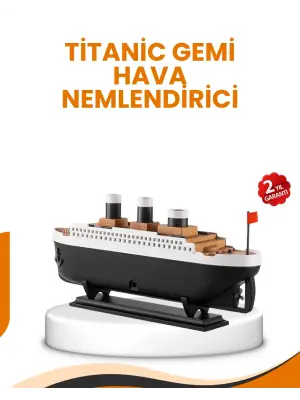 7 Renk Ortam Işıklı Dekoratif Gemi Tasarım Hava Nemlendirici Difüzör