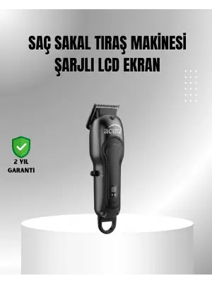 7000 Rpm Güçlü Motorlu Lcd Göstergeli Şarjlı Tıraş Makinesi
