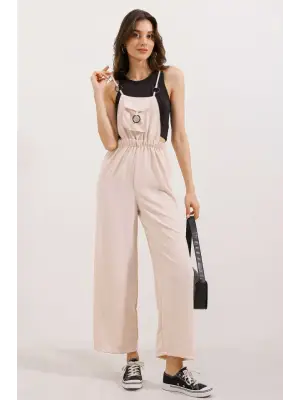 7023 Askılı Bahçıvan Tulum - Bej