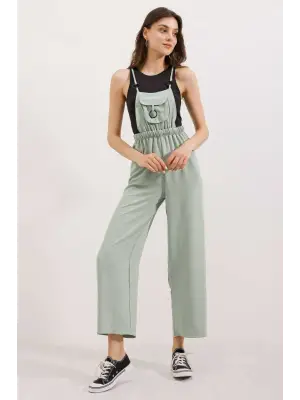 Çağla Askılı Bahçıvan Tulum Kadın Giyim