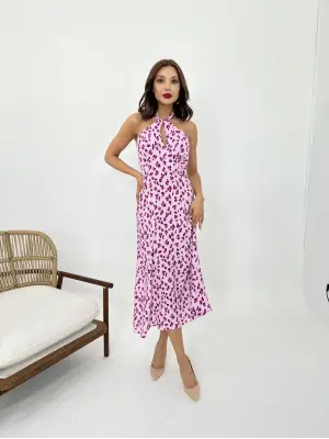 Omarı Siyah İnce Askılı Gece Elbisesi