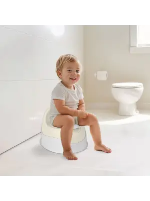 Omarı Bebek İçin Rahatlatıcı Bej Lazımlık