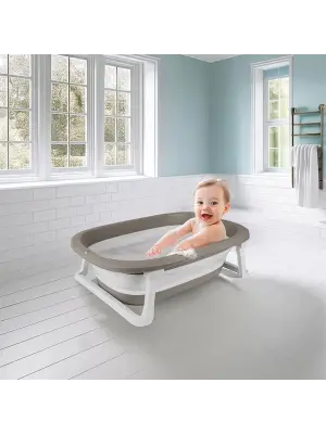 Omarı Katlanabilir Taş Gri Bebek Yıkama Küveti
