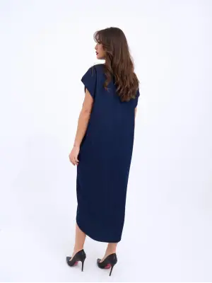 7348 KOT ELBİSE-MAVİ