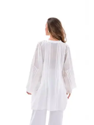 Omarı Şık Beyaz Gömlek Modası