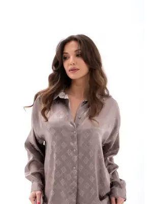 Omarı Çizgili Pamuk Gömlek - Doğal ve Şık Stil