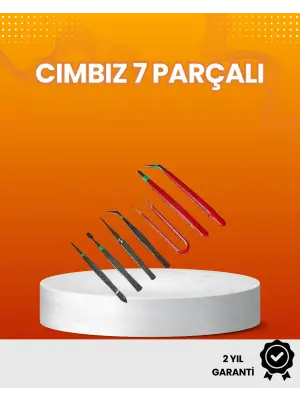 7’li Hassas Uçlu Cımbız Seti Antistatik Esd Kaplamalı Profesyonel