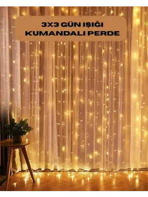 8 Fonksiyonlu Uzaktan Kumandalı Günışığı Perde Peri Led Dekoratif Işık